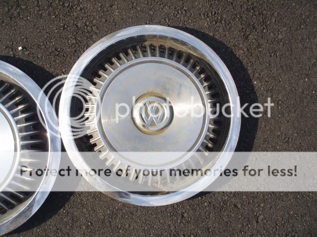 3 13in old school VW hubcaps